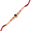 Sukkhi Attractive Gold Plated Rakhi with Roli Chawal and Raksha Bandhan Greeting Card for Men