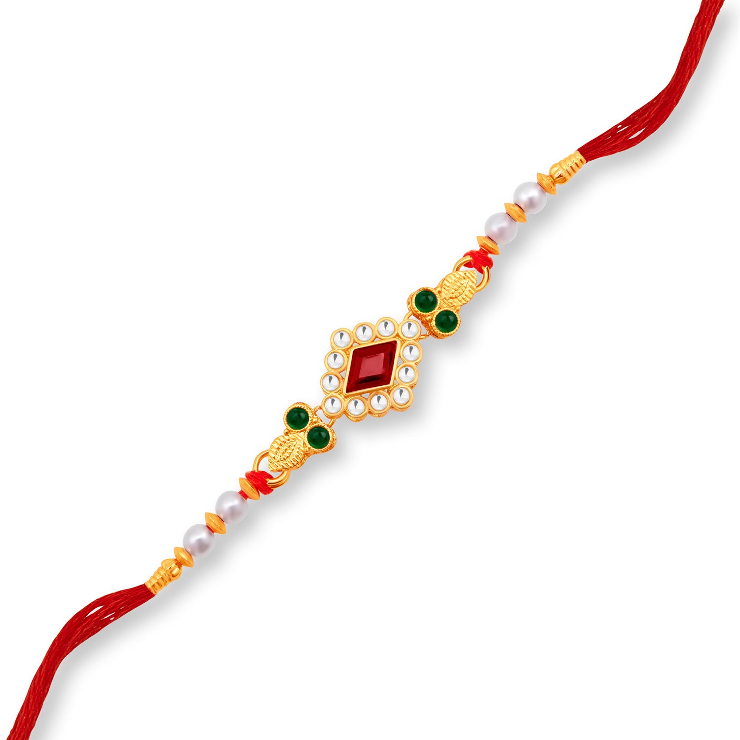 Sukkhi Fabulous Gold Plated Rakhi with Roli Chawal and Raksha Bandhan Greeting Card for Men