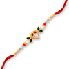 Sukkhi Lavish Gold Plated Rakhi with Roli Chawal and Raksha Bandhan Greeting Card for Men