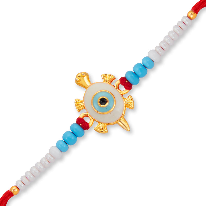 Turtle Raki Sukkhi Delightful Gold Plated Turtle Rakhi with Roli Chawal and Raksha ...