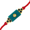 Sukkhi Pleasing Gold Plated Solid Rakhi with Roli chawal and Greeting Card