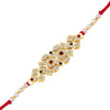 Sukkhi Exquisite Gold Plated Designer Rakhi with Roli chawal and Greeting Card