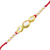 Sukkhi Graceful Gold Plated Designer Rakhi For Brothr with Roli chawal and Greeting Card