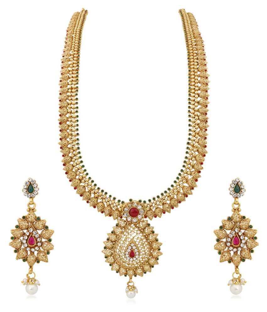 Gram Gold Gold Plated Necklace Set Amazon Shining Diva One Gram