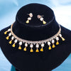 Sukkhi Yellow Gold Plated CZ Choker Necklace Set For Women