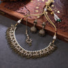 Sukkhi Olive Gold Plated Reverse Ad & Pearl Choker Necklace Set For Women