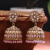 Sukkhi Purple Gold Plated Reverse Ad & Pearl Jhumka Earring For Women