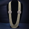 Sukkhi Golden Gold Plated Reverse AD & Pearl Long Mala For Women