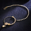 Sukkhi Golden Gold Plated Reverse AD & Pearl Nath For Women