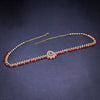 Sukkhi Ruby Gold Plated Reverse AD & Pearl KamarBand For Women