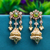Sukkhi Golden Gold Plated Reverse AD & Pearl Jhumka Earring For Women