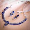 Sukkhi Blue Oxidised Pearl Choker Necklace Set For Women