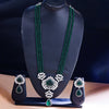 Sukkhi Green Oxidised Pearl Long Necklace Set For Women