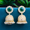 Sukkhi Green Gold Plated Kundan & Pearl Jhumka Earring For Women