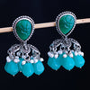 Sukkhi Green Oxidised Pearl Jhumka Earring For Women