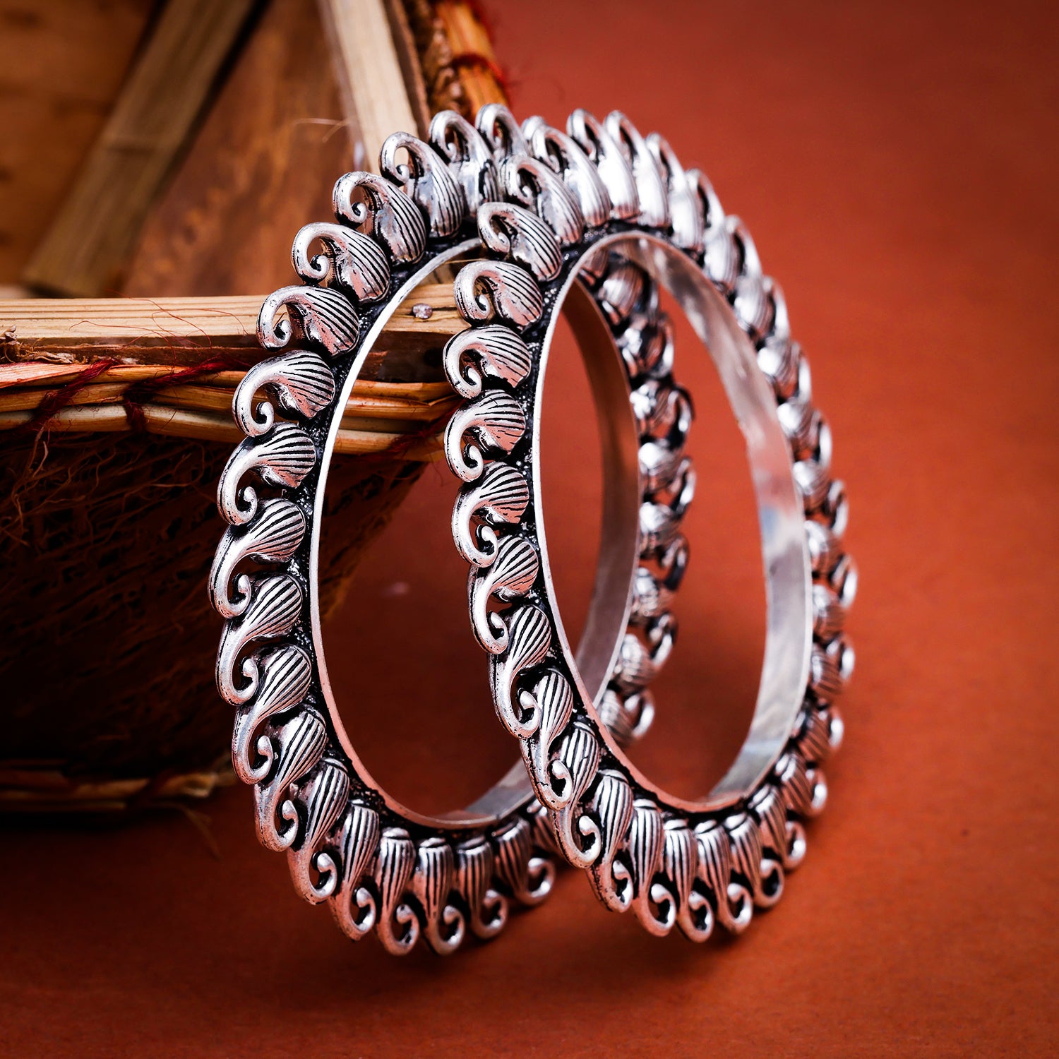 Sukkhi Silver Oxidised NA Bangles For Women