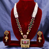 Sukkhi Multi Gold Plated Kundan & Pearl Long Necklace Set For Women