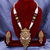 Sukkhi Golden Gold Plated Kundan & Pearl Long Necklace Set For Women