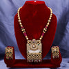 Sukkhi Golden Gold Plated Kundan & Pearl Long Necklace Set For Women