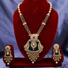 Sukkhi Green Gold Plated Kundan & Pearl Long Necklace Set For Women