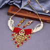 Sukkhi Red Gold Plated Kundan & Pearl Long Necklace Set For Women