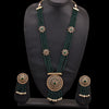 Sukkhi Green Gold Plated Kundan & Pearl Long Necklace Set For Women