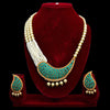 Sukkhi Green Gold Plated Pearl Long Necklace Set For Women