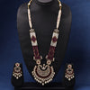 Sukkhi Intriguing  Gold Plated CZ & Kundan & Pearl Pink Necklace Set for Women