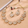 Sukkhi Pleasing Gold Plated Kundan Golden Necklace Set for Women