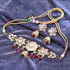 Sukkhi Appealing  Gold Plated CZ & Kundan & Pearl Maroon Necklace Set for Women