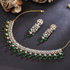 Sukkhi Cute  Gold Plated CZ Green Necklace Set for Women