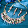 Sukkhi Knockout  Gold Plated CZ & Pearl Pink Necklace Set for Women