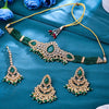 Sukkhi Ravishing  Gold Plated Pearl Green Necklace Set for Women