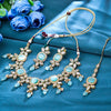 Sukkhi Well-Favored Gold Plated CZ & Pearl Green Necklace Set for Women