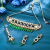 Sukkhi Glorious  Gold Plated Kundan & Pearl Green Necklace Set for Women