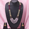 Sukkhi Foxy  Gold Plated Pearl Pink Necklace Set for Women