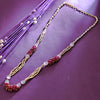 Sukkhi Tantalizing  Gold Plated Pearl Pink Necklace Set for Women