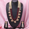 Sukkhi Inviting  Gold Plated Pearl Maroon Necklace Set for Women