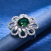 Sukkhi Good-Looking  Rhodium Plated CZ Green Ring for Women