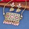 Sukkhi Classical  Gold Plated Kundan & Pearl Pink Necklace Set for Women