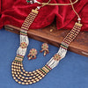 Sukkhi Hypnotizing  Gold Plated Kundan & Pearl Maroon Necklace Set for Women