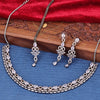 Sukkhi Enticing  Rhodium Plated CZ Silver Necklace Set for Women