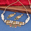 Sukkhi Tantalizing  Gold Plated Kundan & Pearl Golden Necklace Set for Women