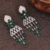 Sukkhi Appealing  Rhodium Plated CZ Green Earring for Women