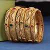Sukkhi Elegant  Gold Plated Pearl Golden Bangles for Women