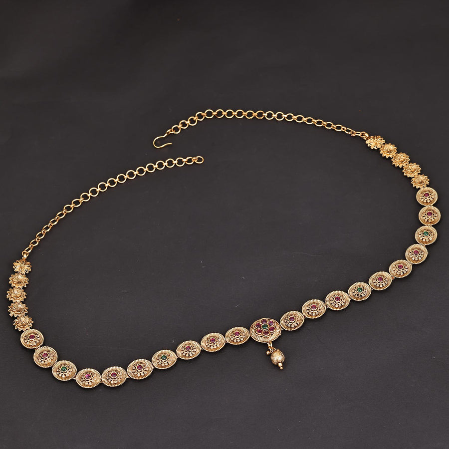 Sukkhi Splendid  Gold Plated Pearl Golden Kamarband for Women