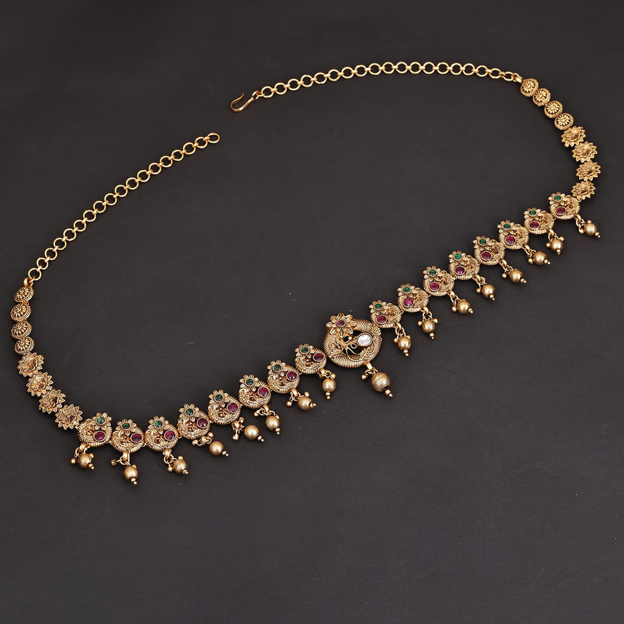 Sukkhi Superb Gold Plated Pearl Golden Kamarband for Women