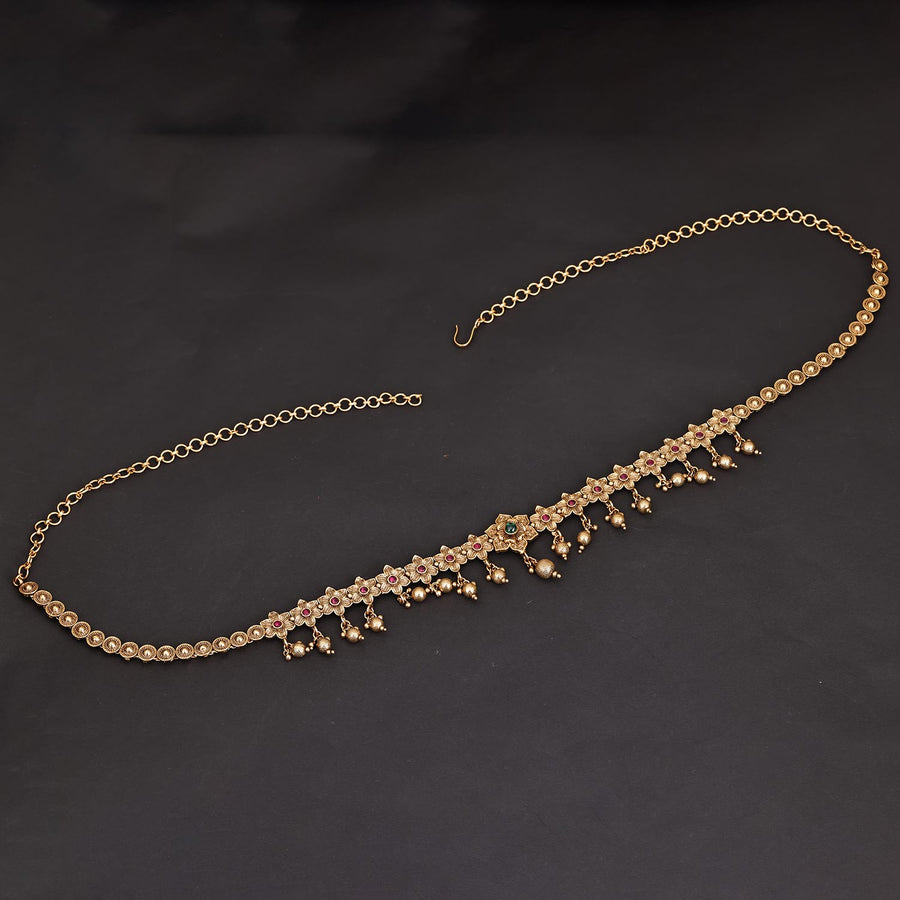 Sukkhi Perfect  Gold Plated Pearl Golden Kamarband for Women