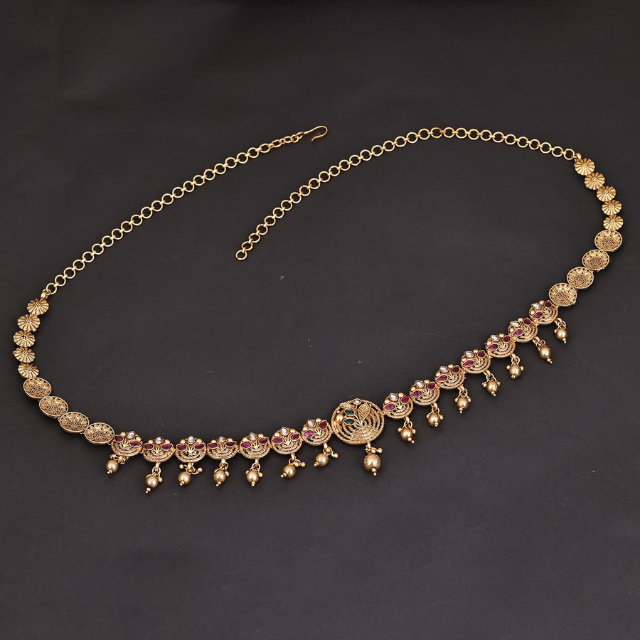 Sukkhi Personable  Gold Plated Pearl Golden Kamarband for Women