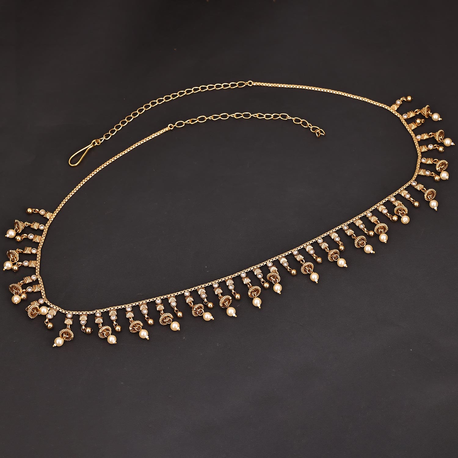 Sukkhi Presentable Gold Plated Pearl Golden Kamarband for Women